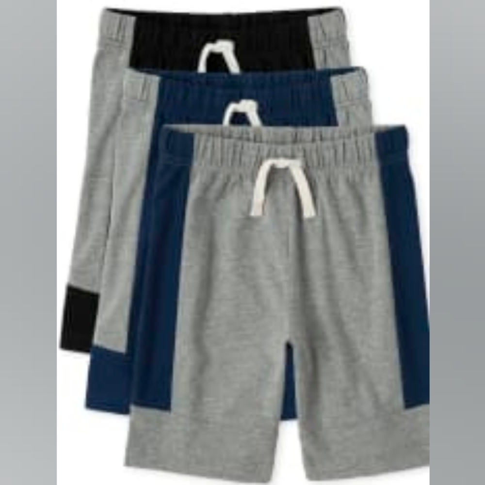 Kids' Gray and Blue Shorts Set
